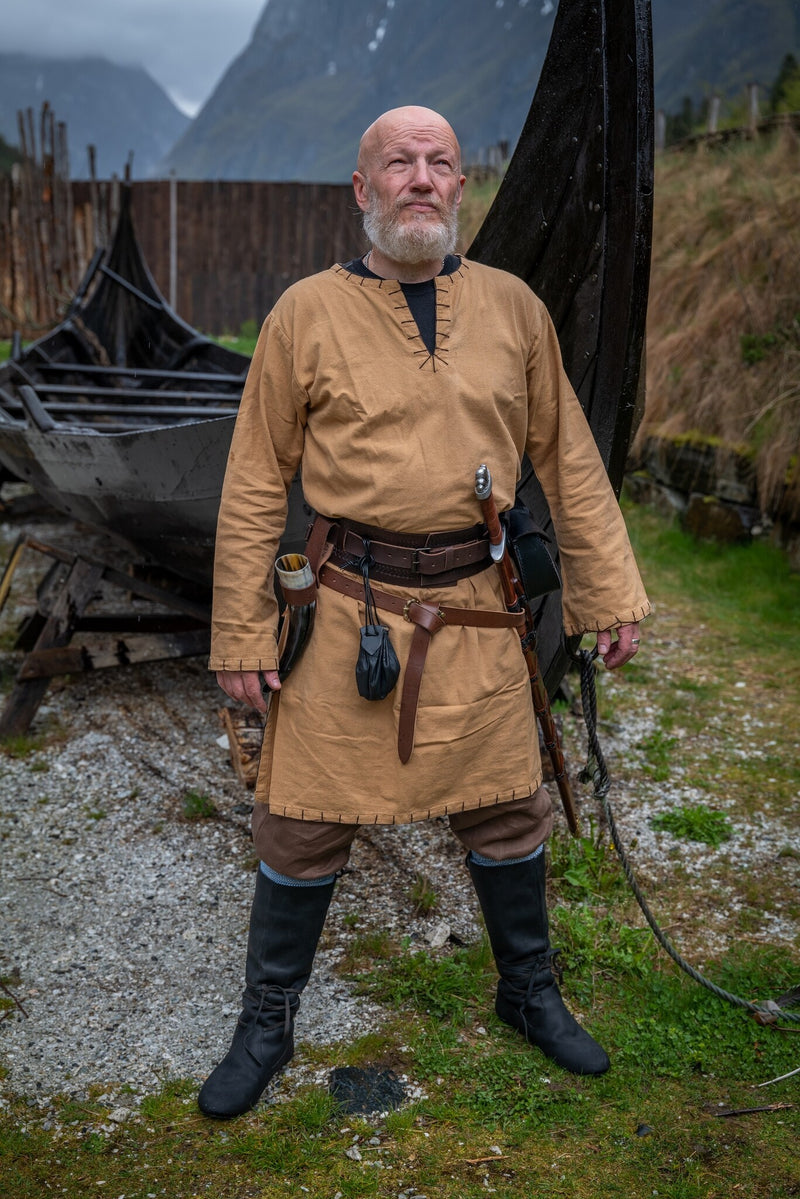 Tuniek met authentieke zoom, honingbruin