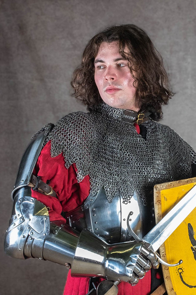 Bisschopsmantel maliënkraag platte ringen ronde klinknagels, 8 mm