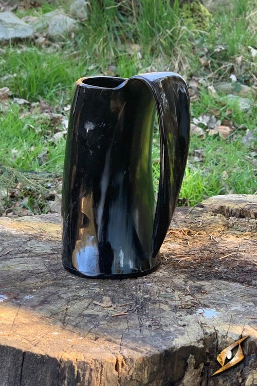 Viking horn cup Vegvisir dark, 500-650 ml