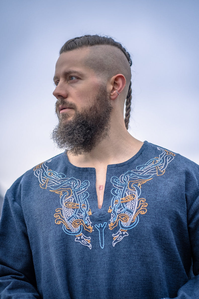 Viking tuniek Snorri, blauw