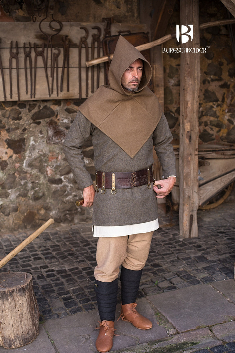 Chaperón Skjoldehamm, mezcla de lana, verde otoñal 