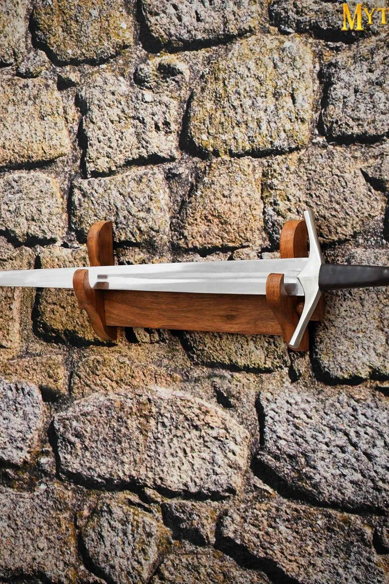 Wooden sword wall stand for sword