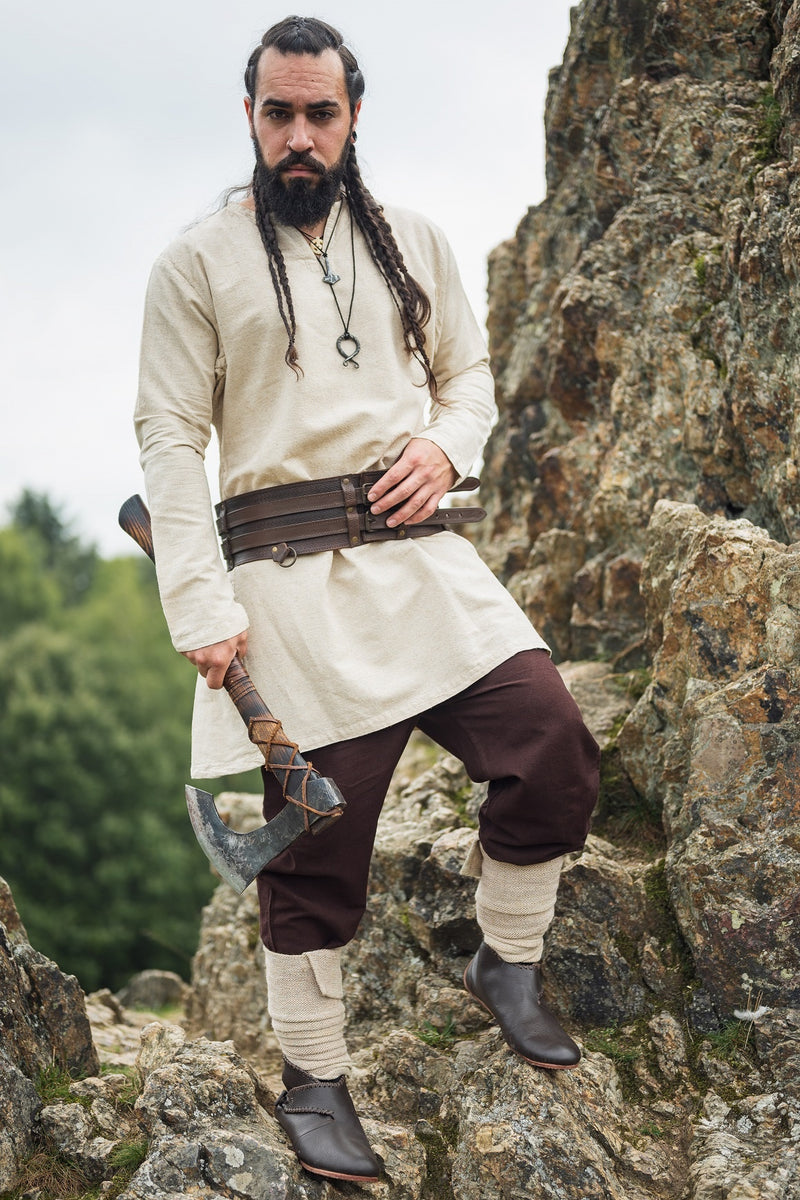 Viking tuniek Ragnar linnen, naturel