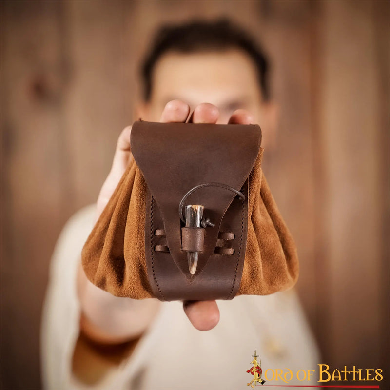 Bourse en cuir médiévale Tristan 