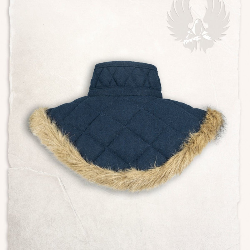 Gambeson kołnierz wełniany niebieski