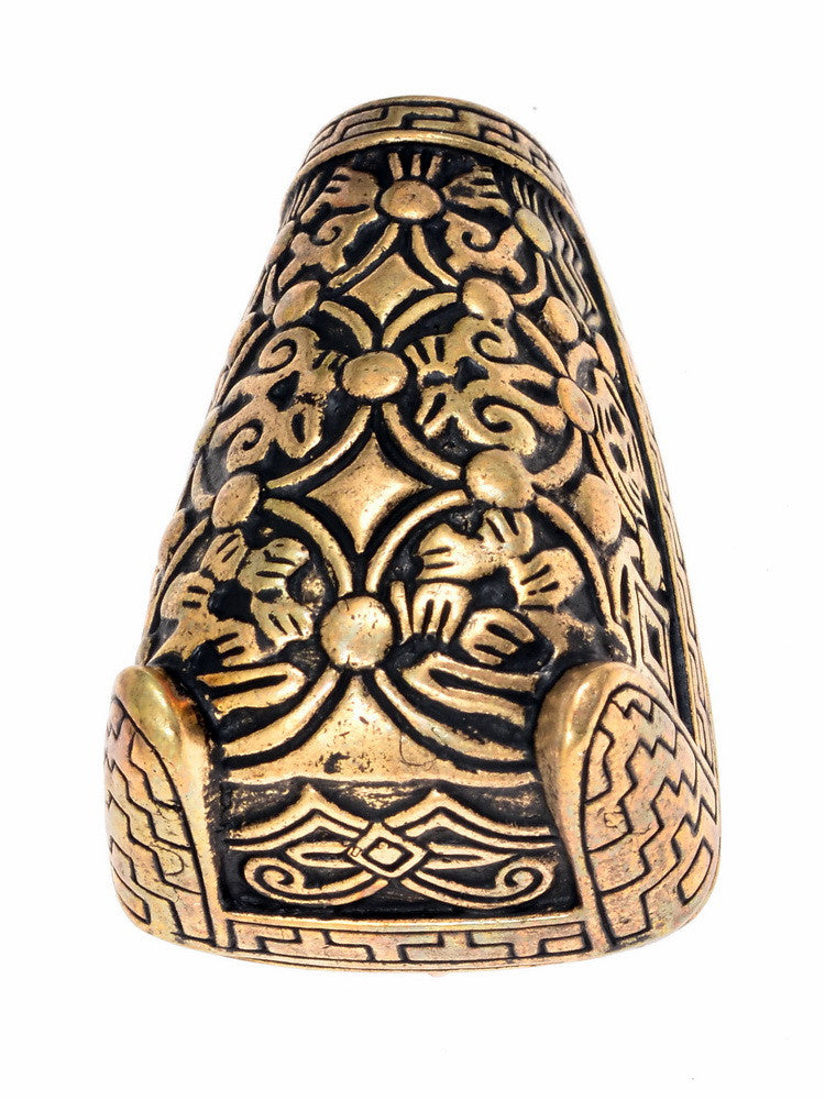 Animal head tortoise brooch Gotland, bronze