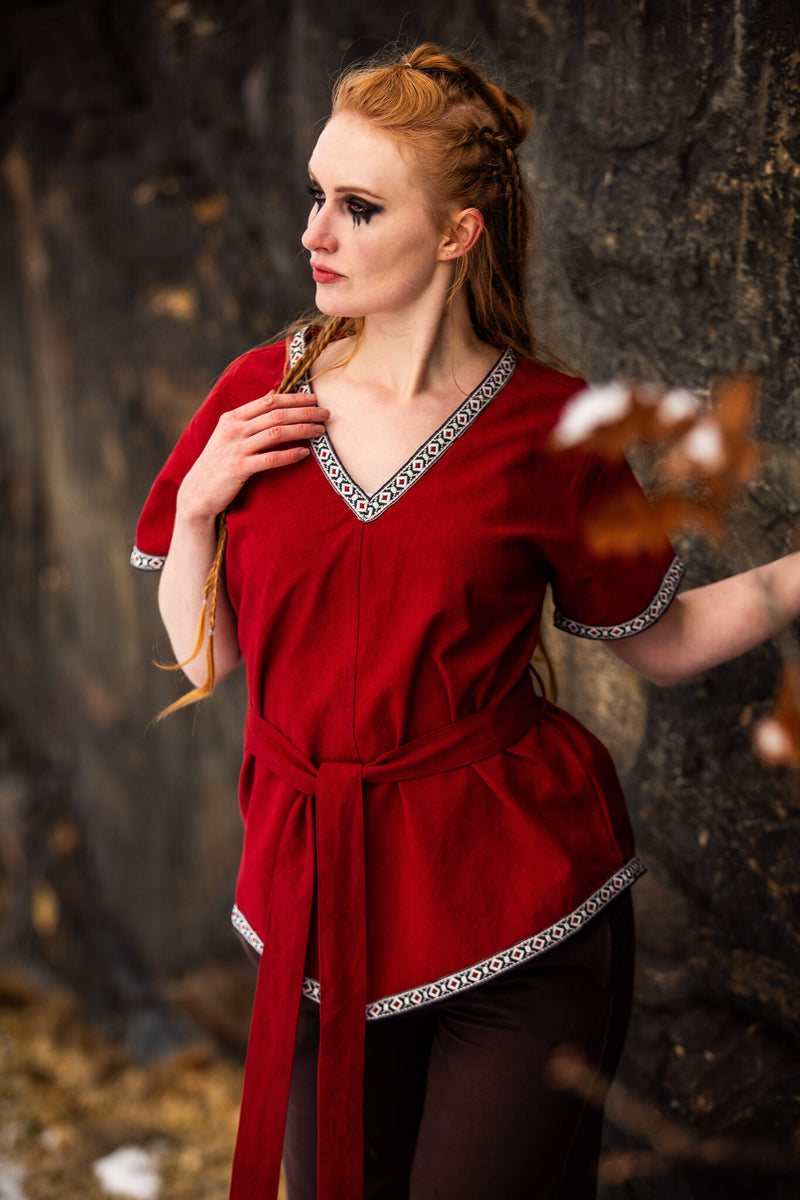 Valkyrie tunica Brynhild, rosso 