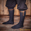 Mittelalterliche Lederstrumpfbänder, braun 