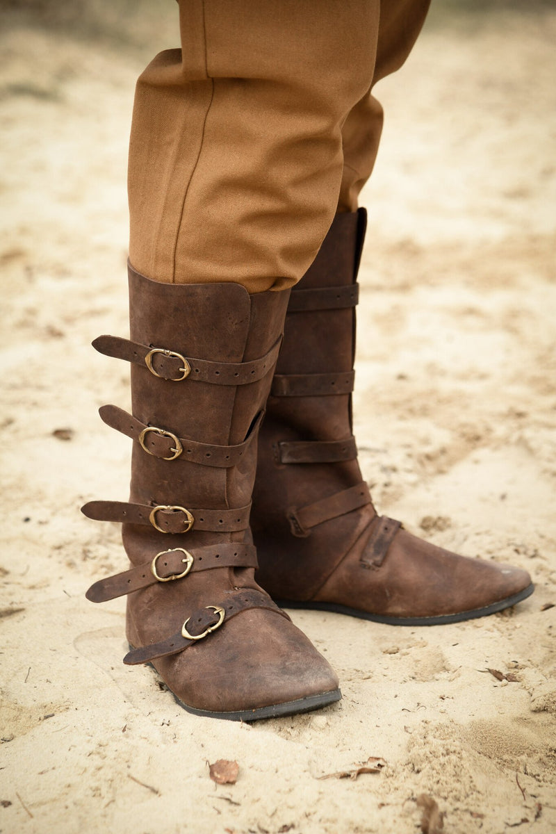 Laarzen met gespen, bruin