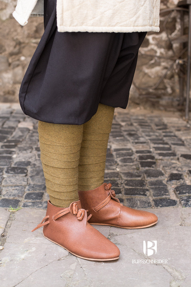 Benlindor Aki, höstgrön, ullblandning 