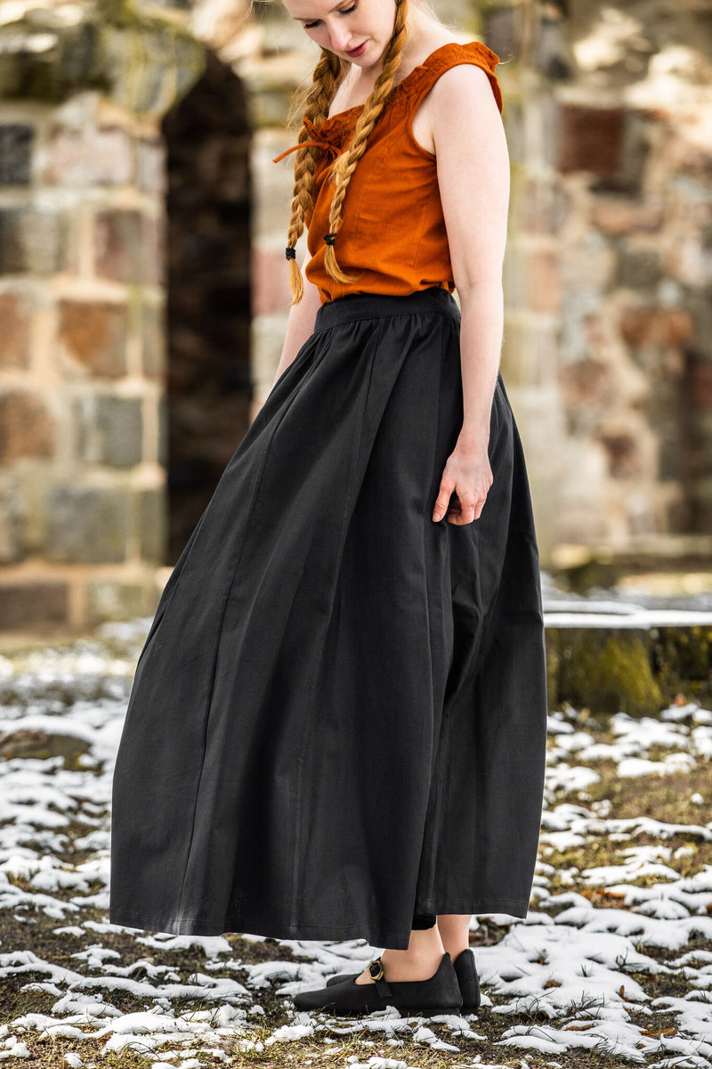 Middeleeuwse rok Konstanze, zwart