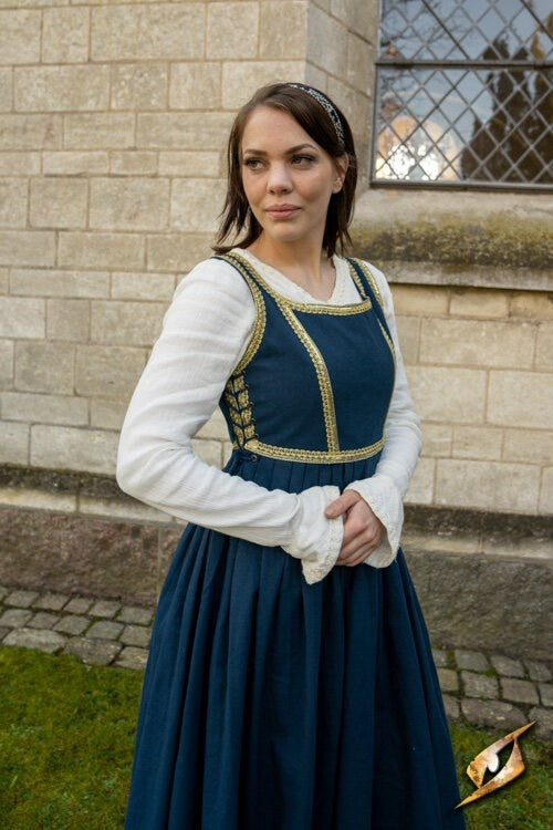 Italiaansa gamurra, late 15e eeuw, blauw