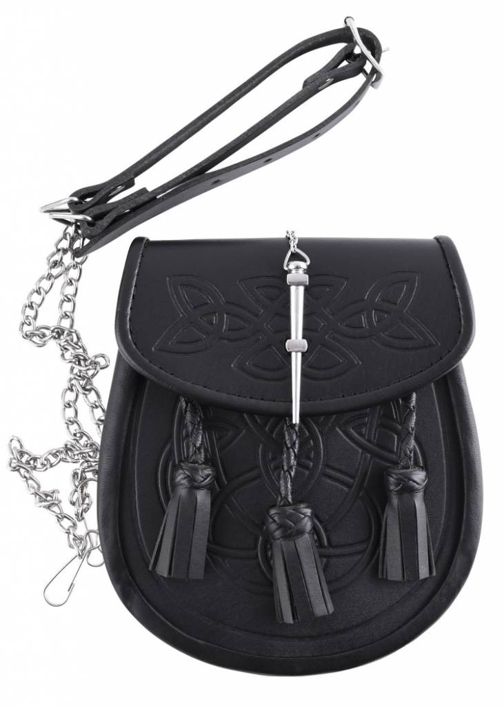 Sporran met Keltisch motief, zwart