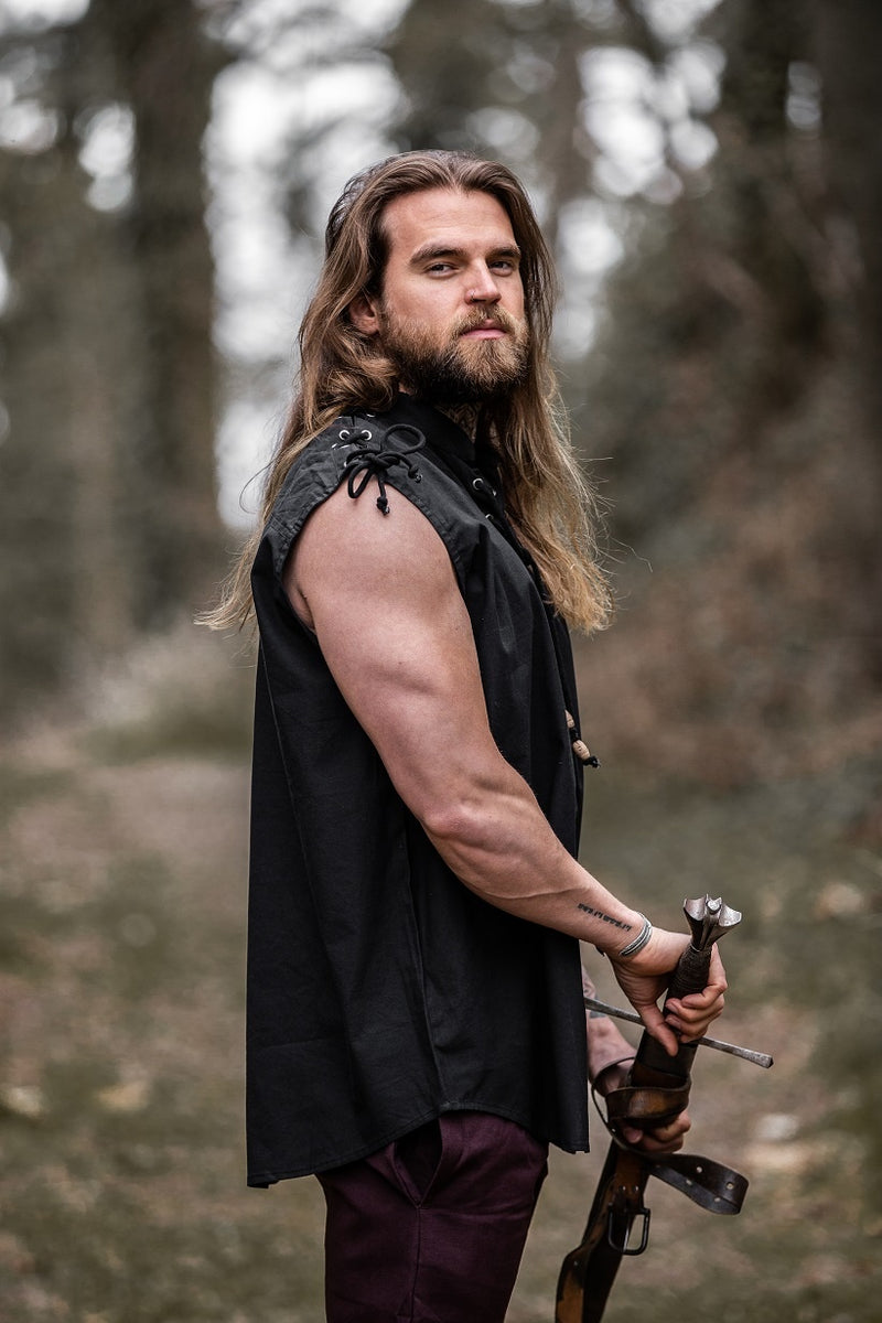 Ærmeløs skjorte Ott, sort