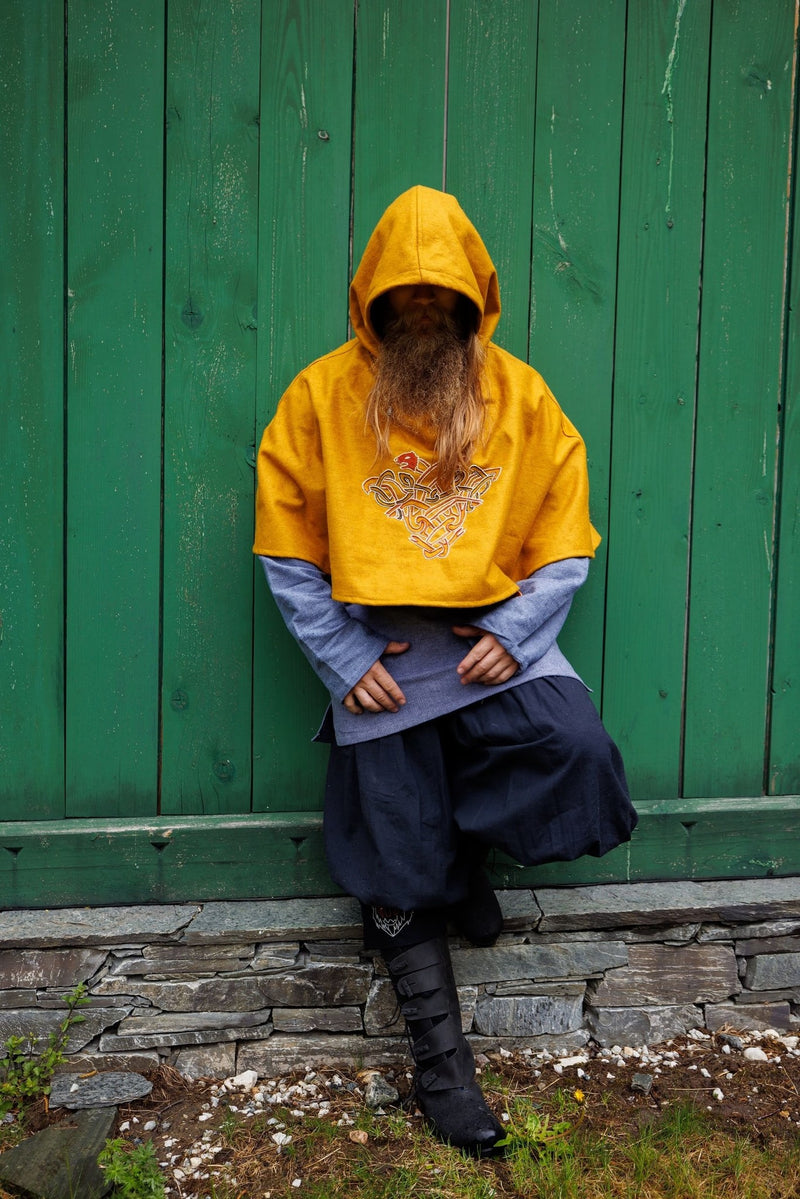 Viking kaproen Bjomolf mosterdgeel, wolmix