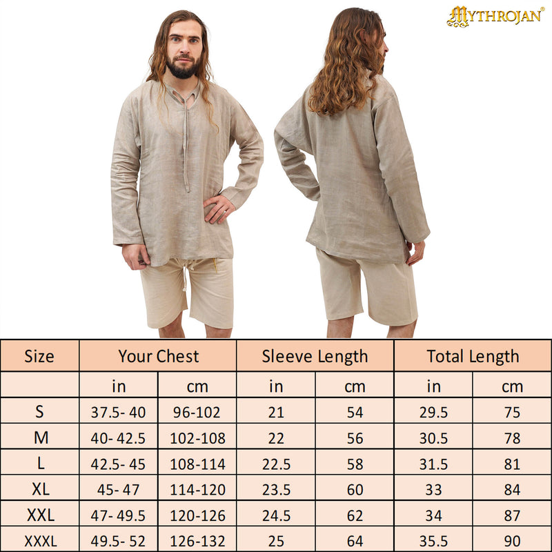 (Vroeg)middeleeuwse ondertuniek, linnen, naturel