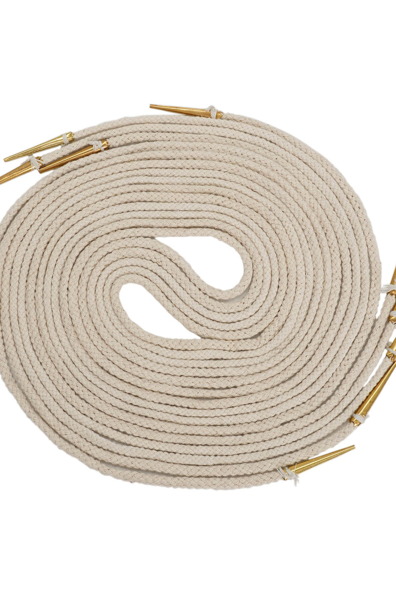 Veters met aiglets 150 cm, set van 5, naturel