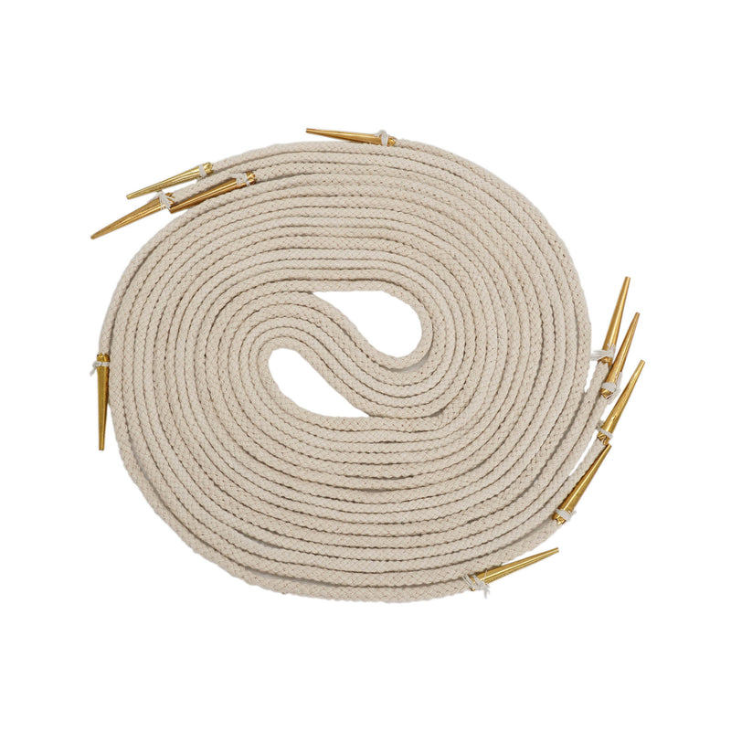 Veters met aiglets 150 cm, set van 5, naturel