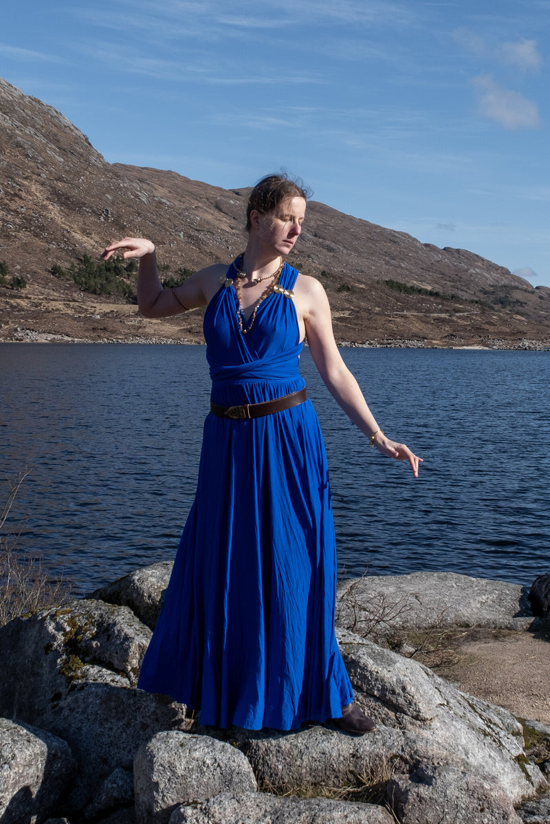 Godinnen Jurk Aphrodite, blauw