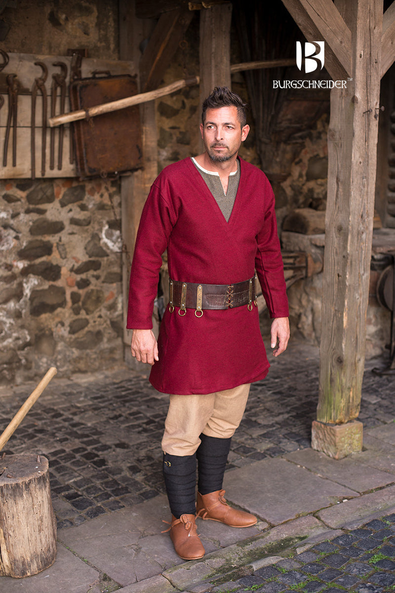 Viking caftan Loki (red), wool blend