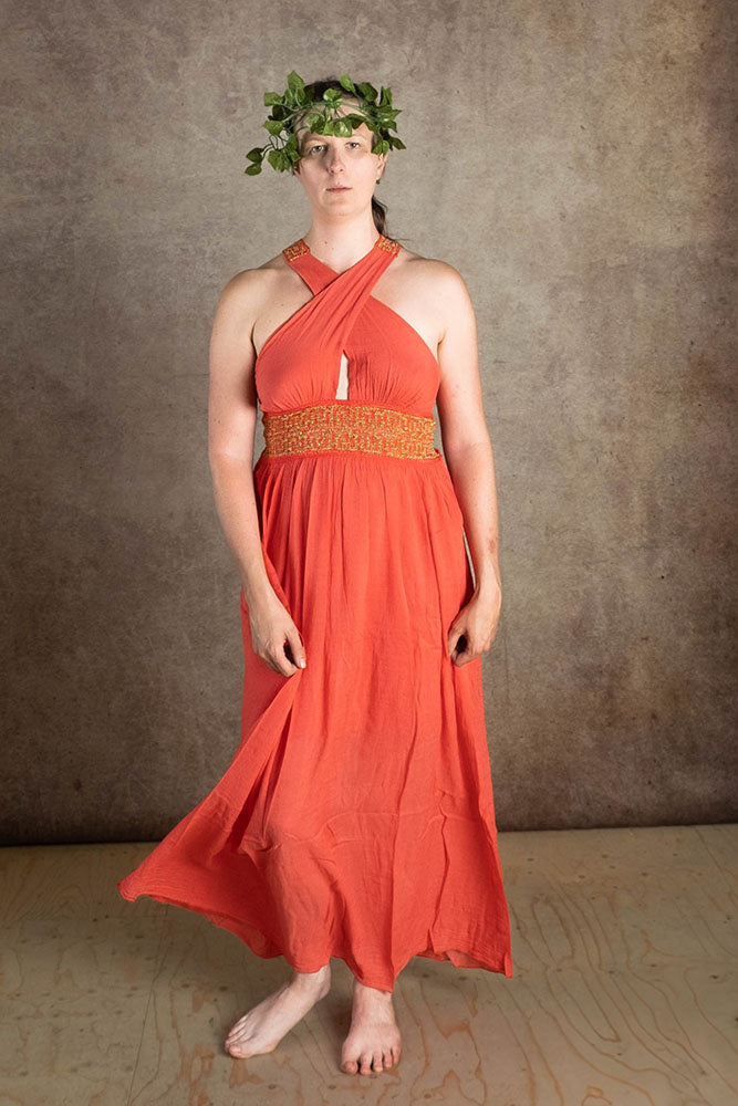 Gudinnan Klä Persefone, korallröd 