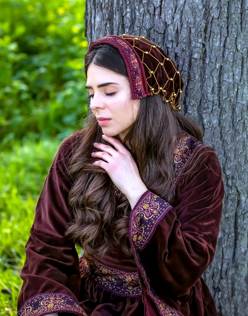 Hairnet (caul) Johanna, velvet, red