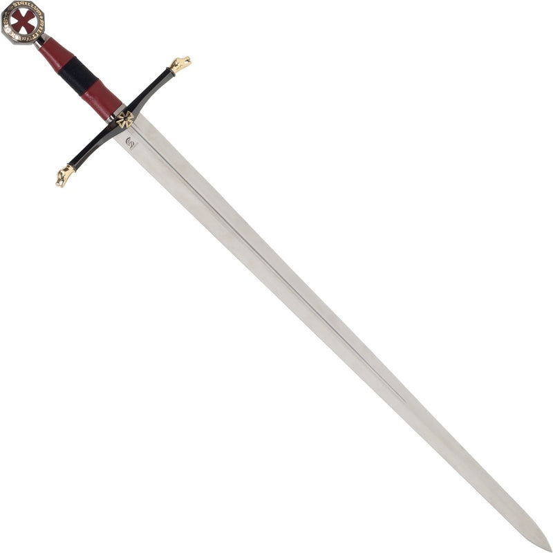 Templar sword with lion heads, semi-sharp