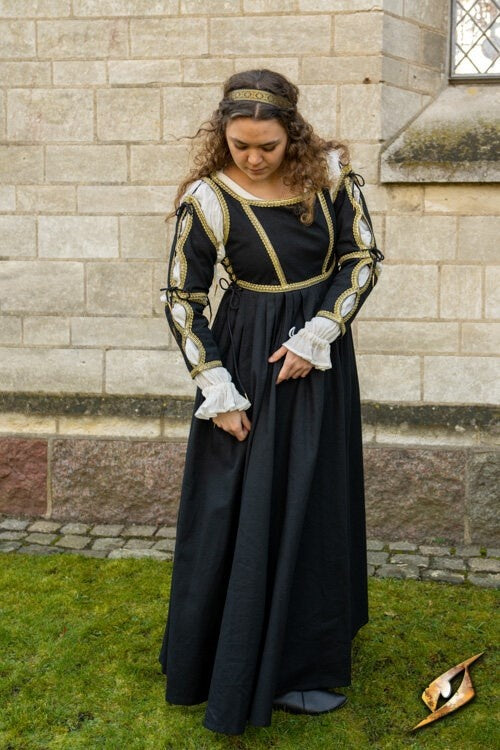 Italiensk gamurra, slutningen af det 15. århundrede, sort 