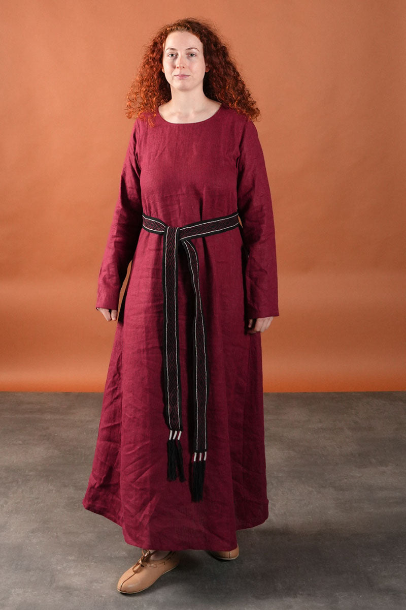Wikingerkleid Helga, Leinen, rot