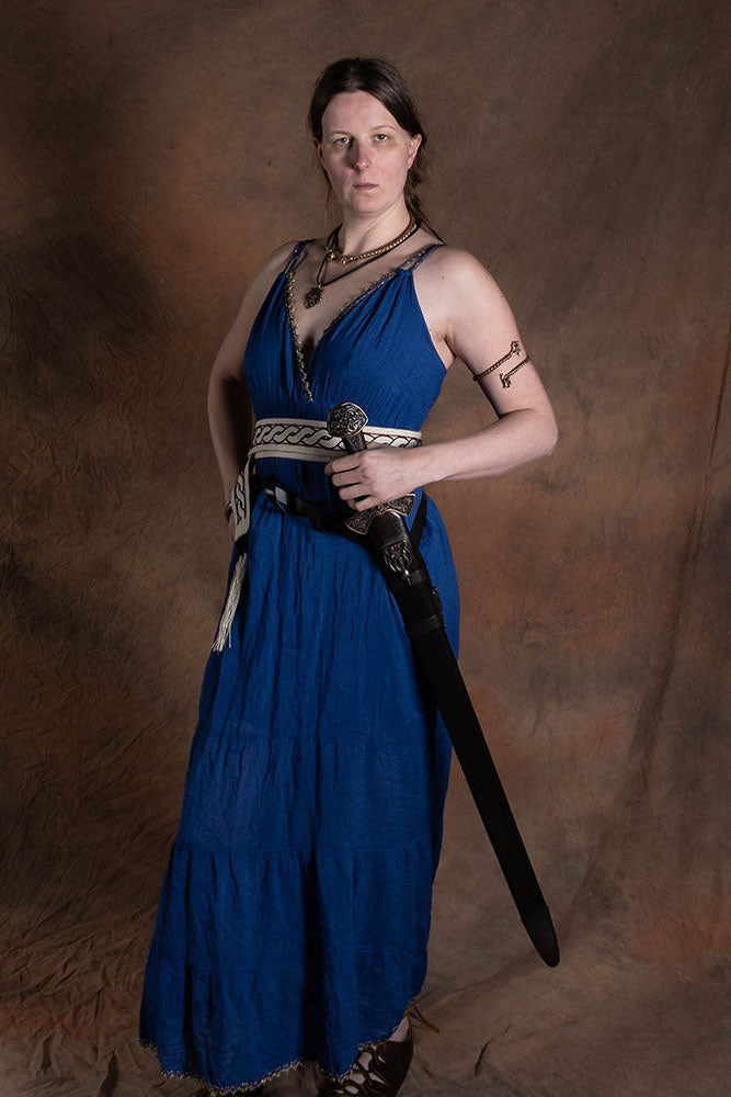 Goddess dress Athena, blue