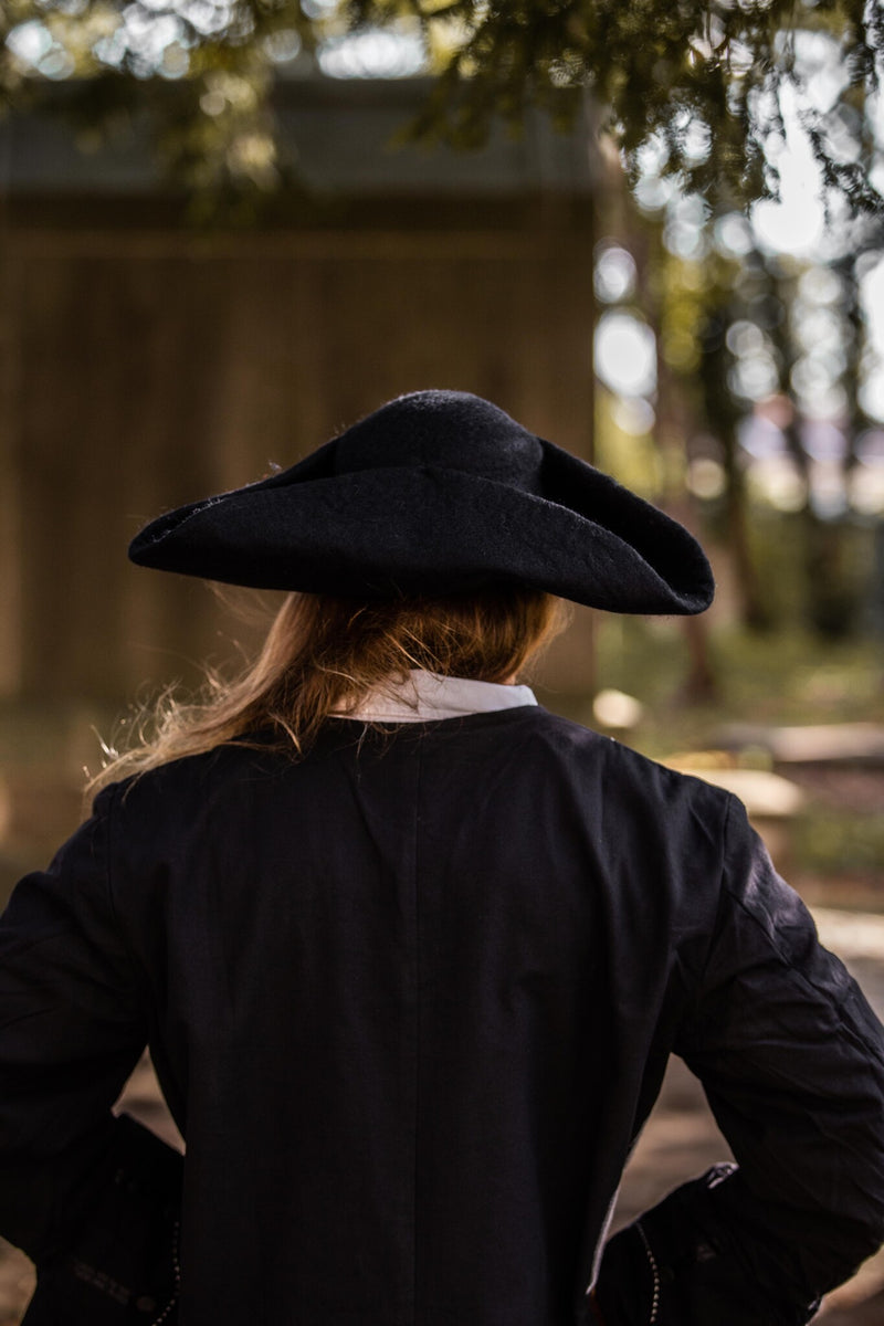 Tricorn Charles, black, wool felt
