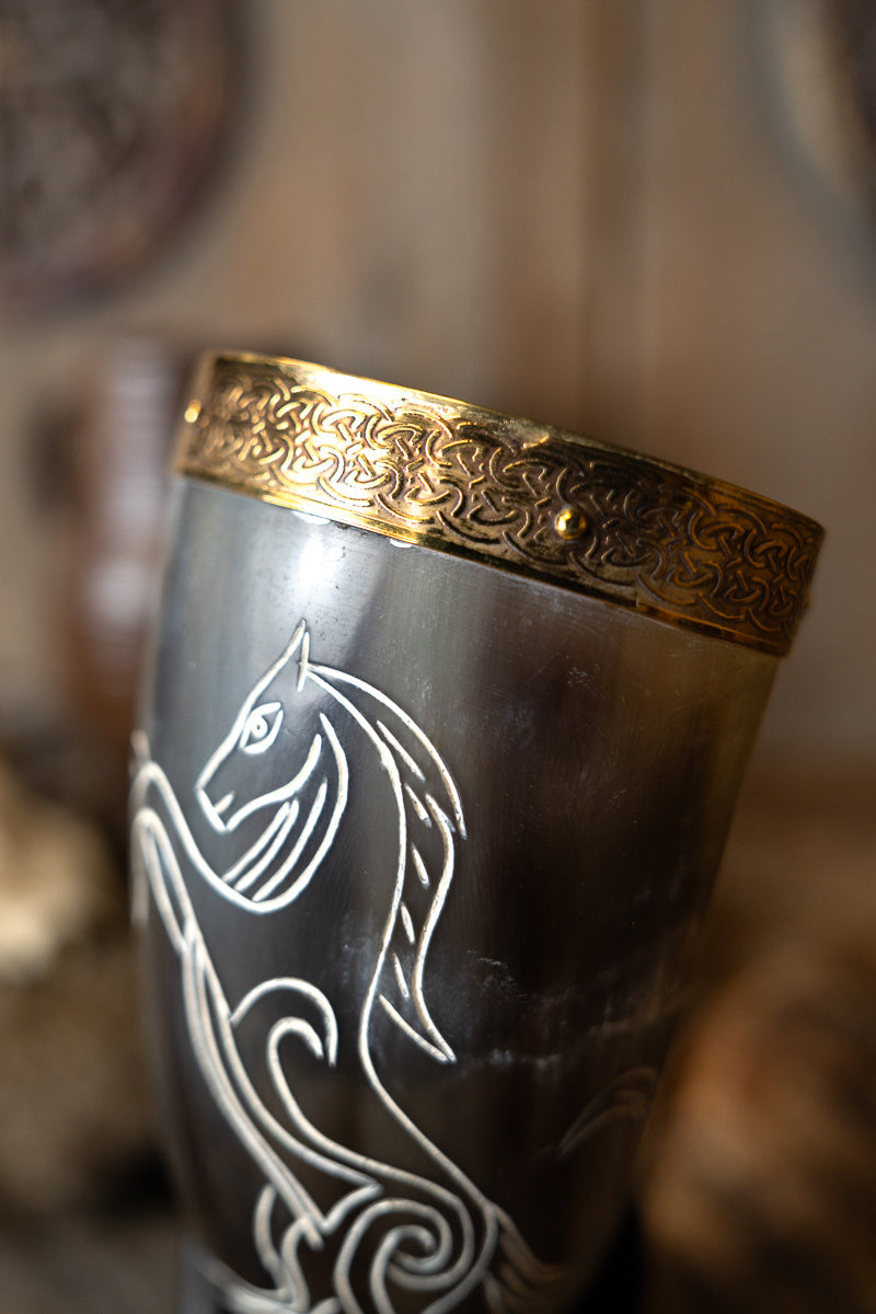 Keltische corne à boire Epona deluxe, 300-500 ml 