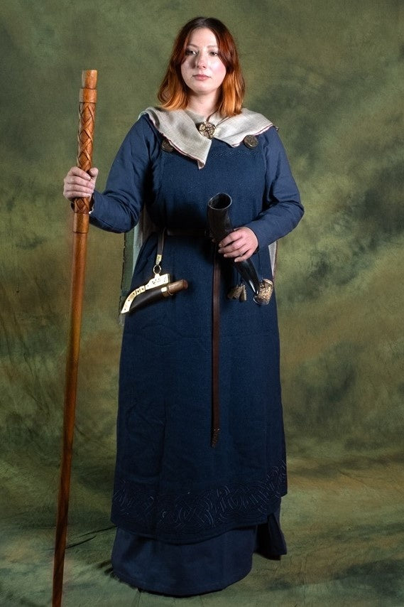 Medieval vestido Freya, azul 