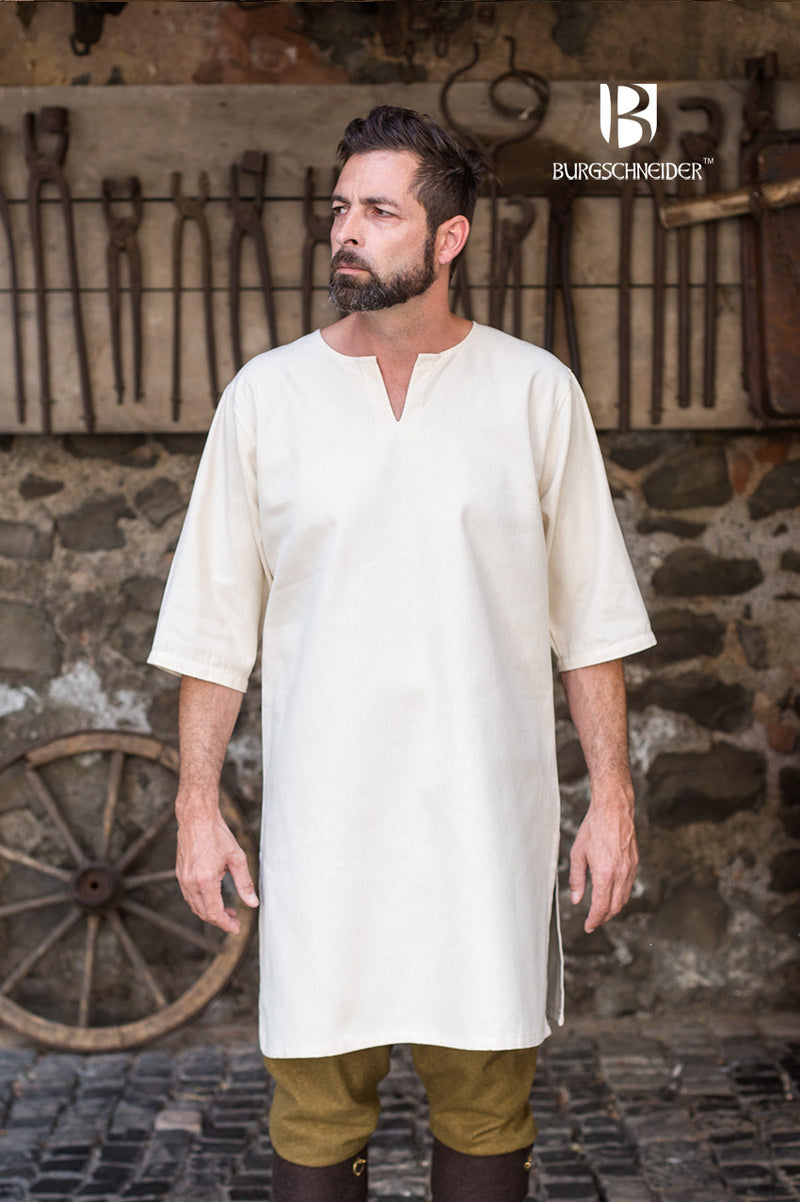 Ondertuniek Lofar, halflange mouwen, crème