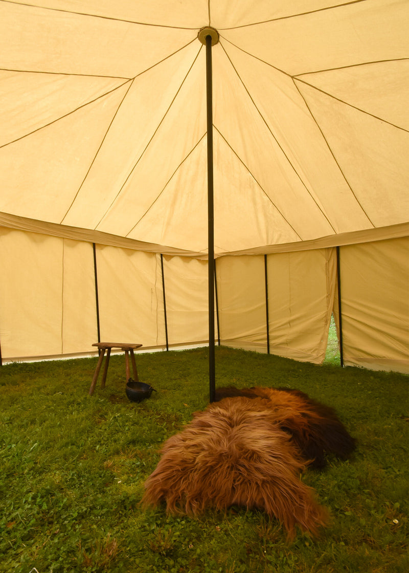 Mittelalterliches Zelt Herold 6 x 6 m, natürlich, 425 g/m² 