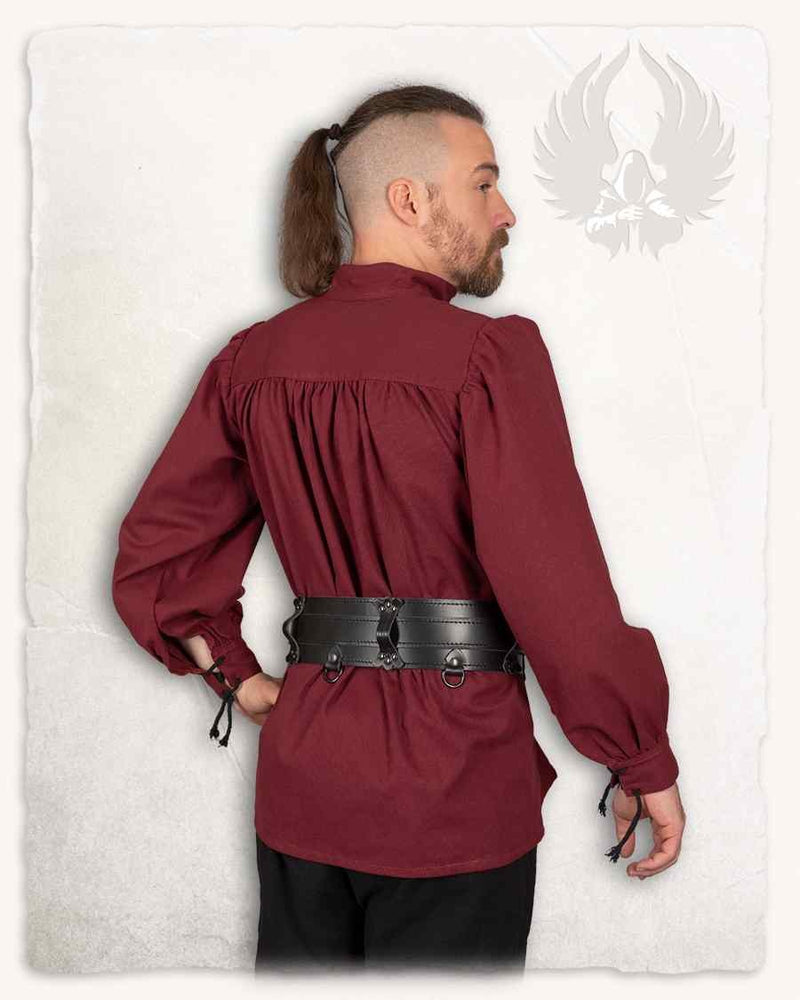 Medieval shirt Ansgar, burgundy red