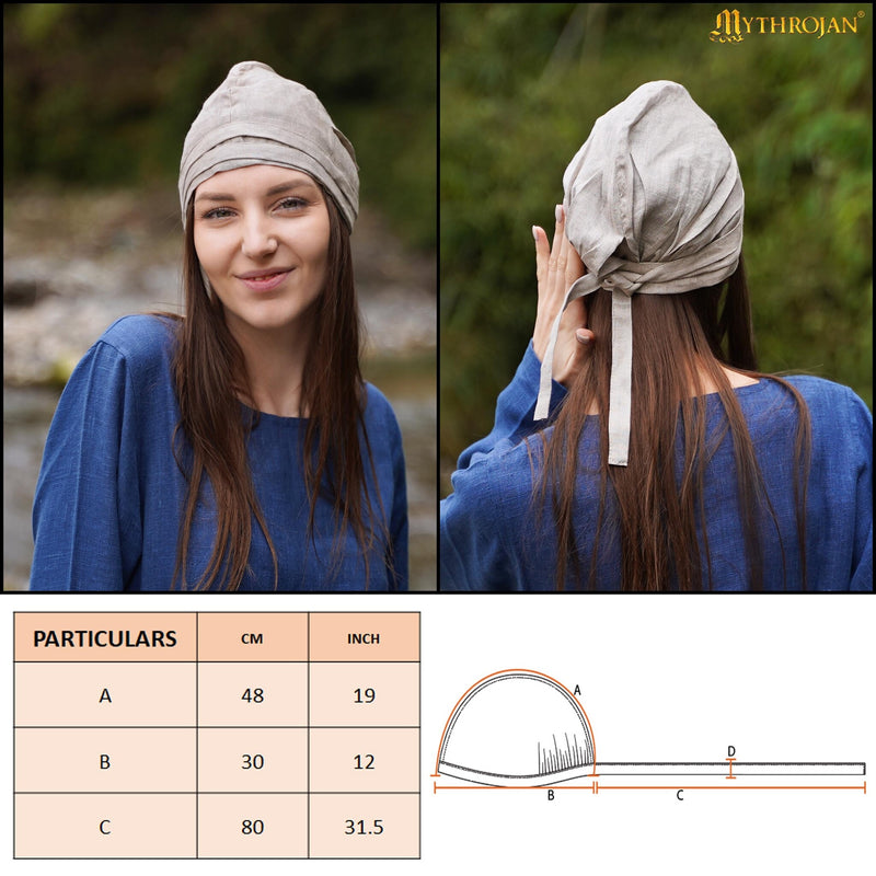 Biblia Maciejowski medievale foulard, lino, naturale 