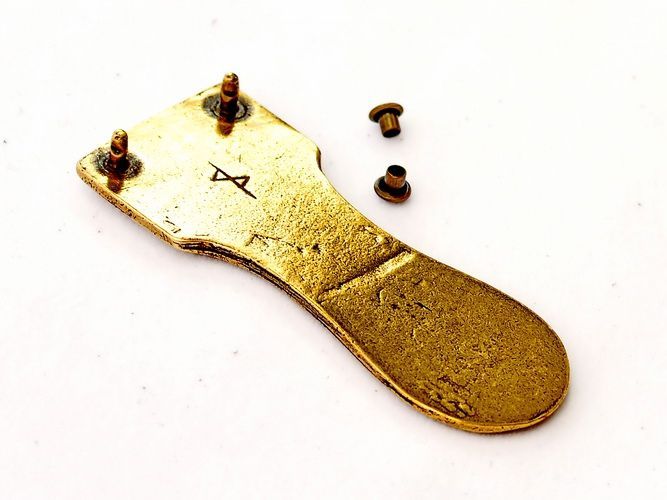 Riembeslag migratieperiode, verzilverd brons