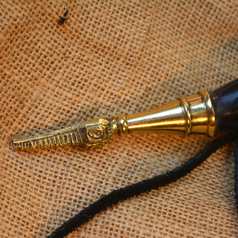 Drinkhoorn Odin met leren houder, 300-500 ml