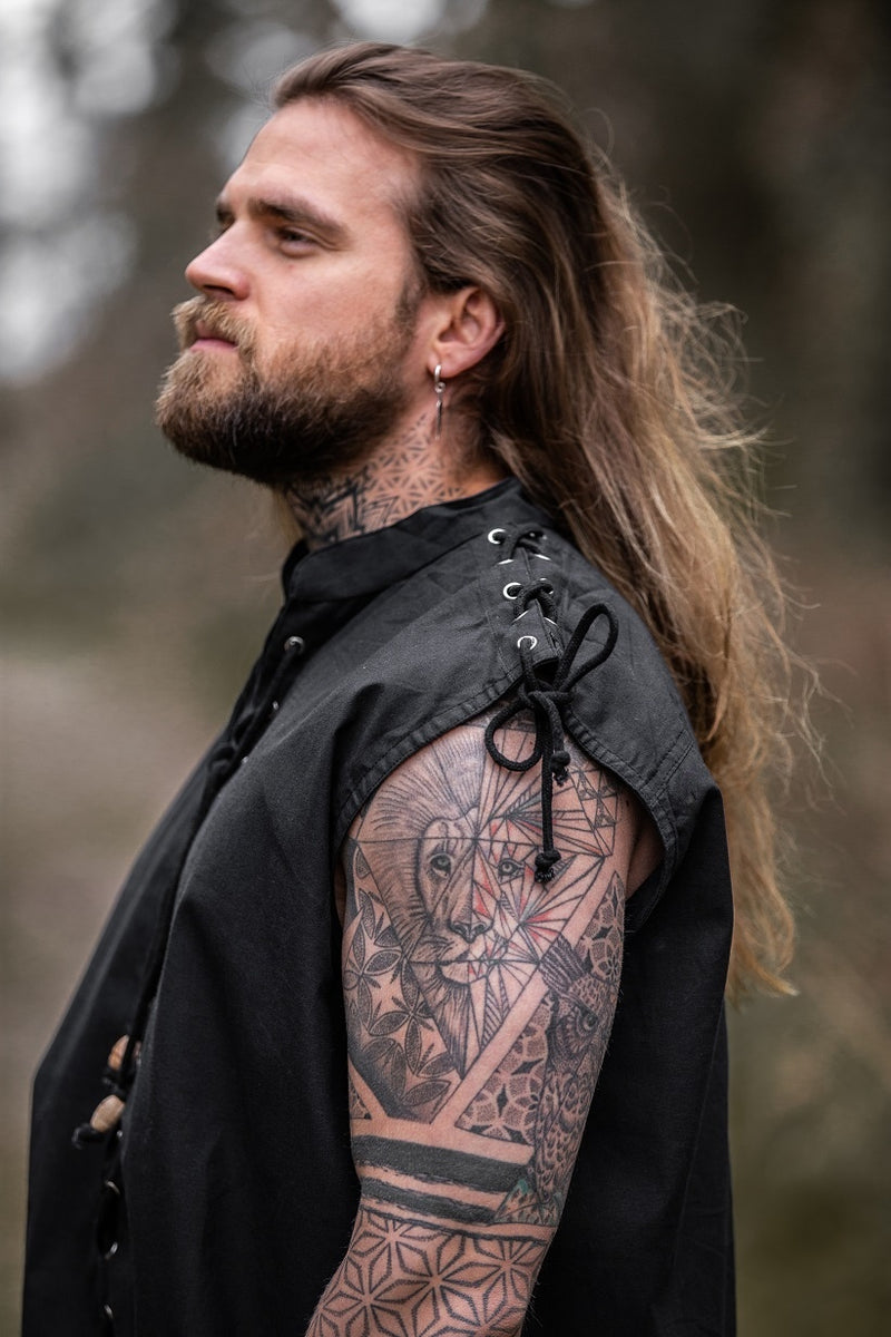 Ærmeløs skjorte Ott, sort