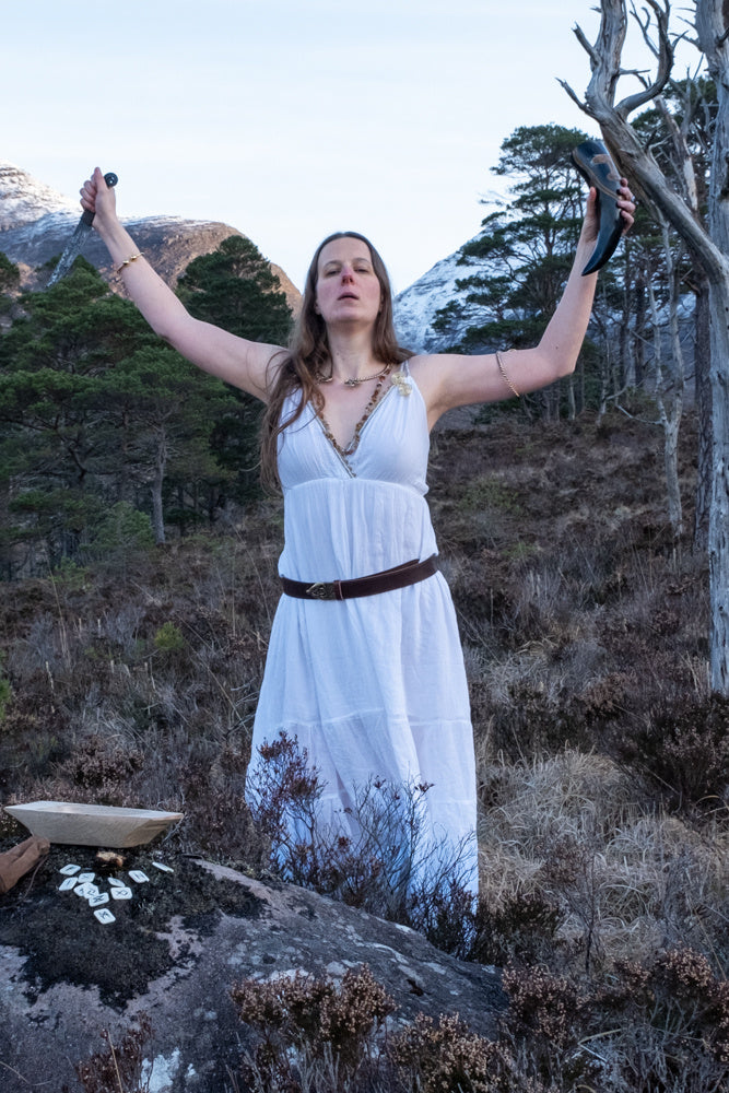 Gudinder klæder athena, hvid