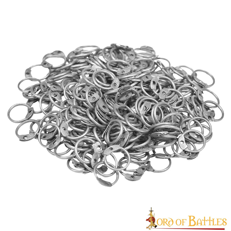 1kg chainmail rings black, round rings, round rivets, 9mm