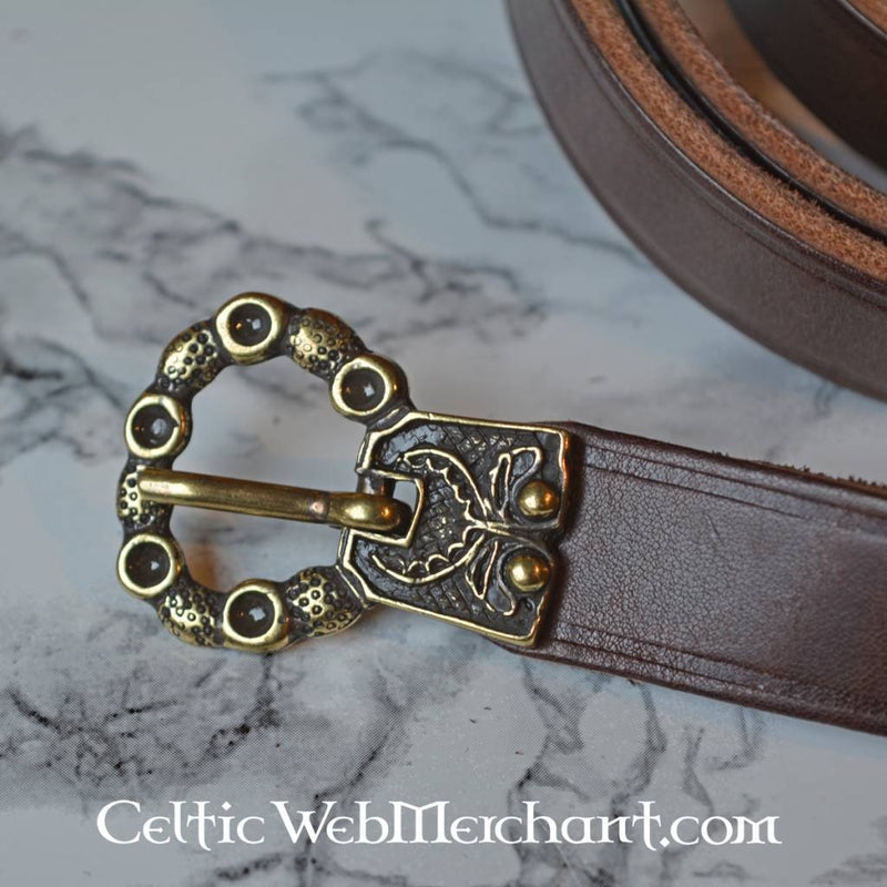 15e eeuwse gordel Londen, messing, 165 cm, bruin