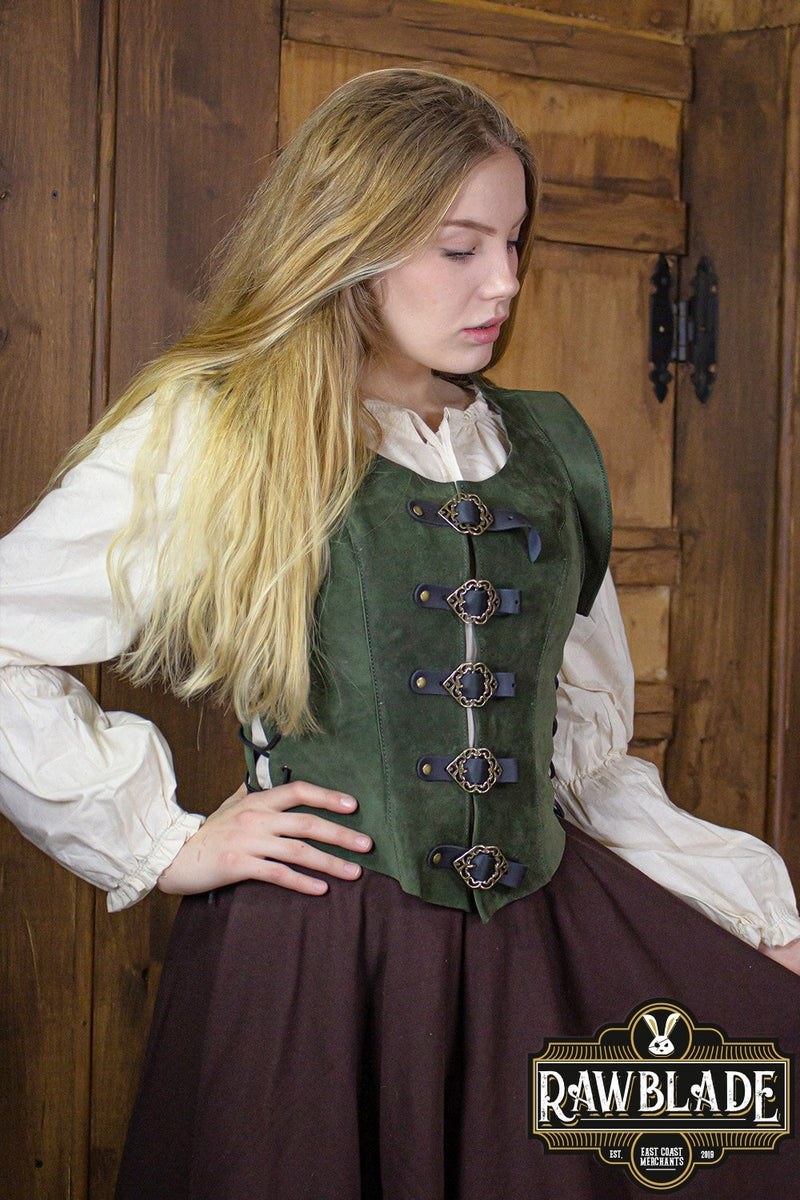 Julienne leren lijfje - groen