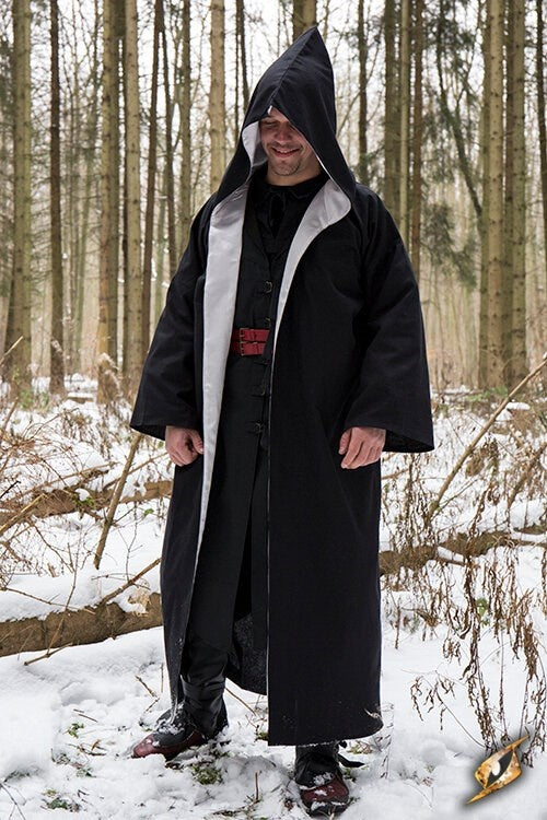 Wizard robe, black-silver