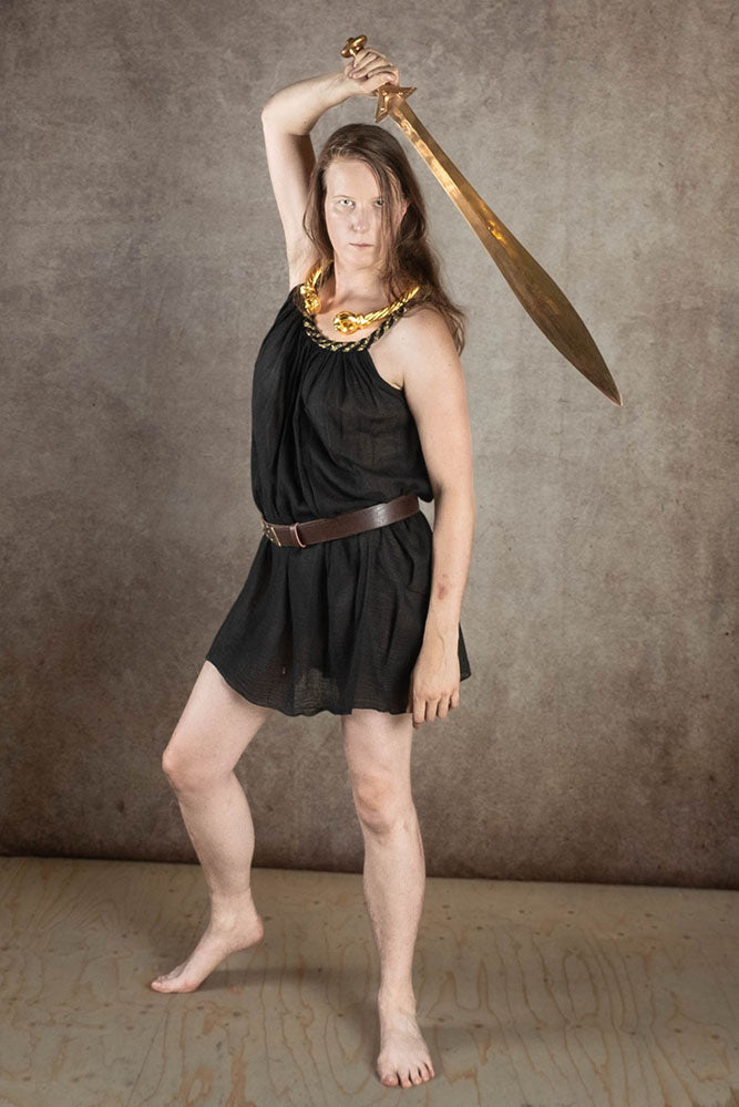 Godinnen Jurk Artemis, kort, zwart