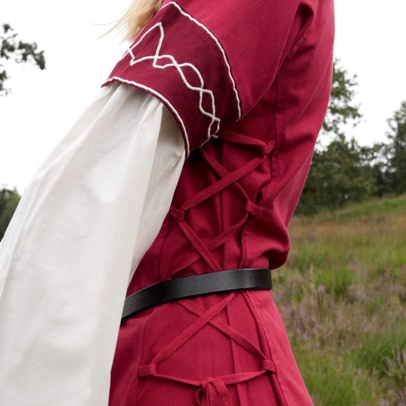 Gotisk klä Fiona, röd-naturlig 