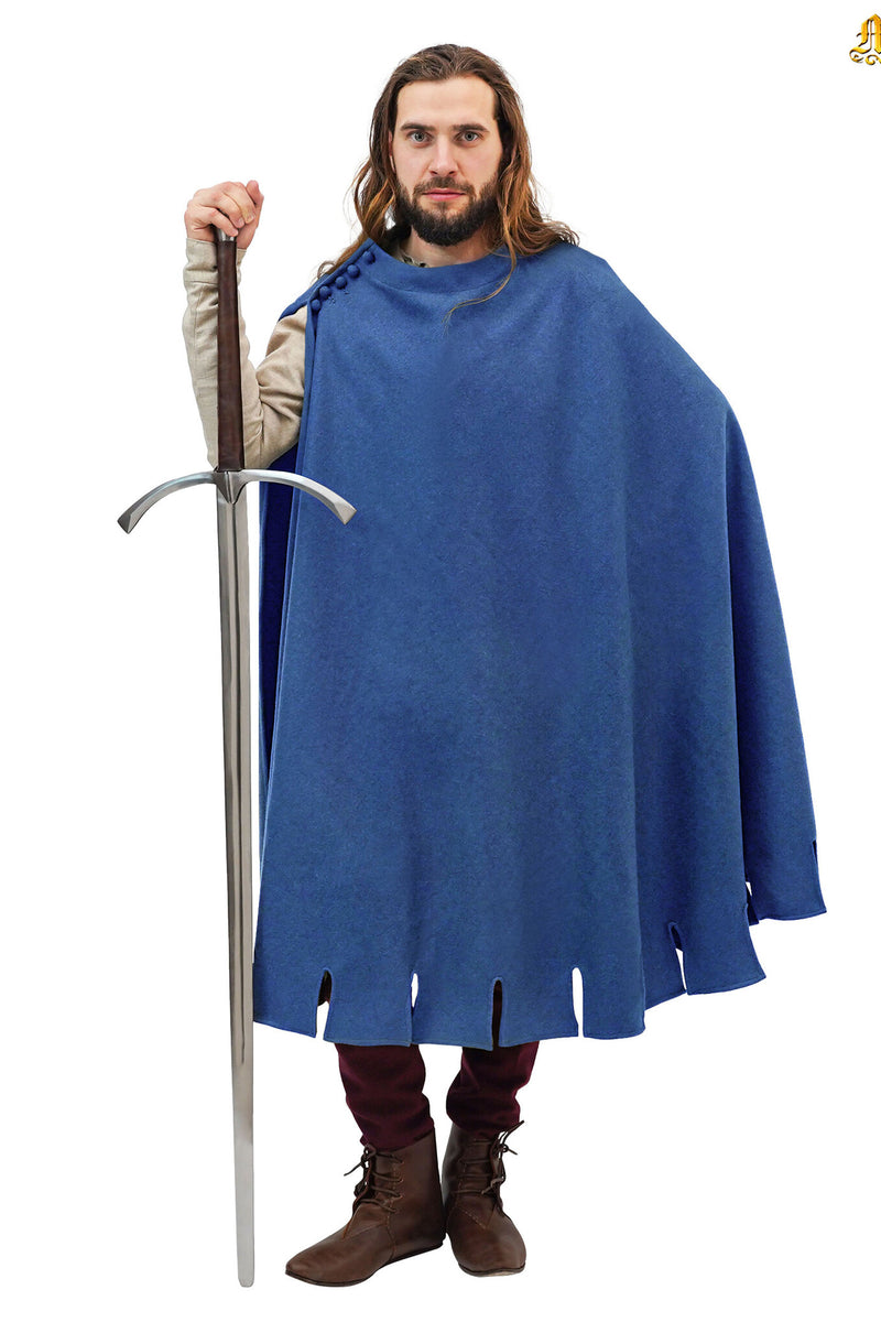 14e eeuwse mantel Bockstenman, wol, blauw