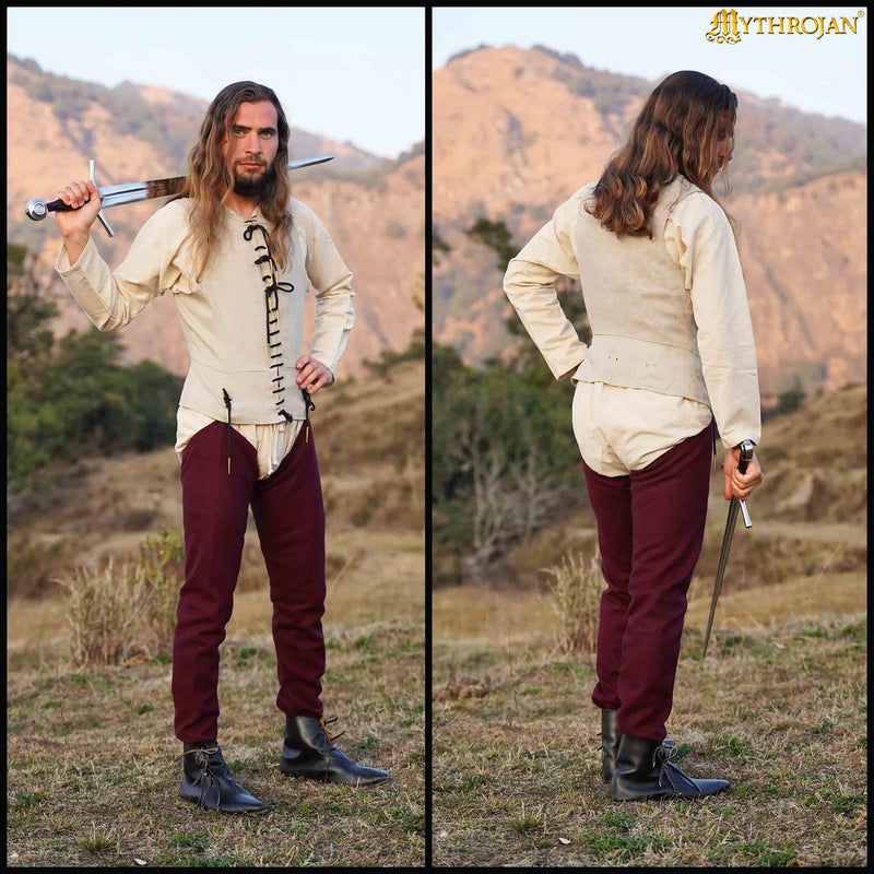 Pourpoint del siglo XIV-XV, lana, natural 