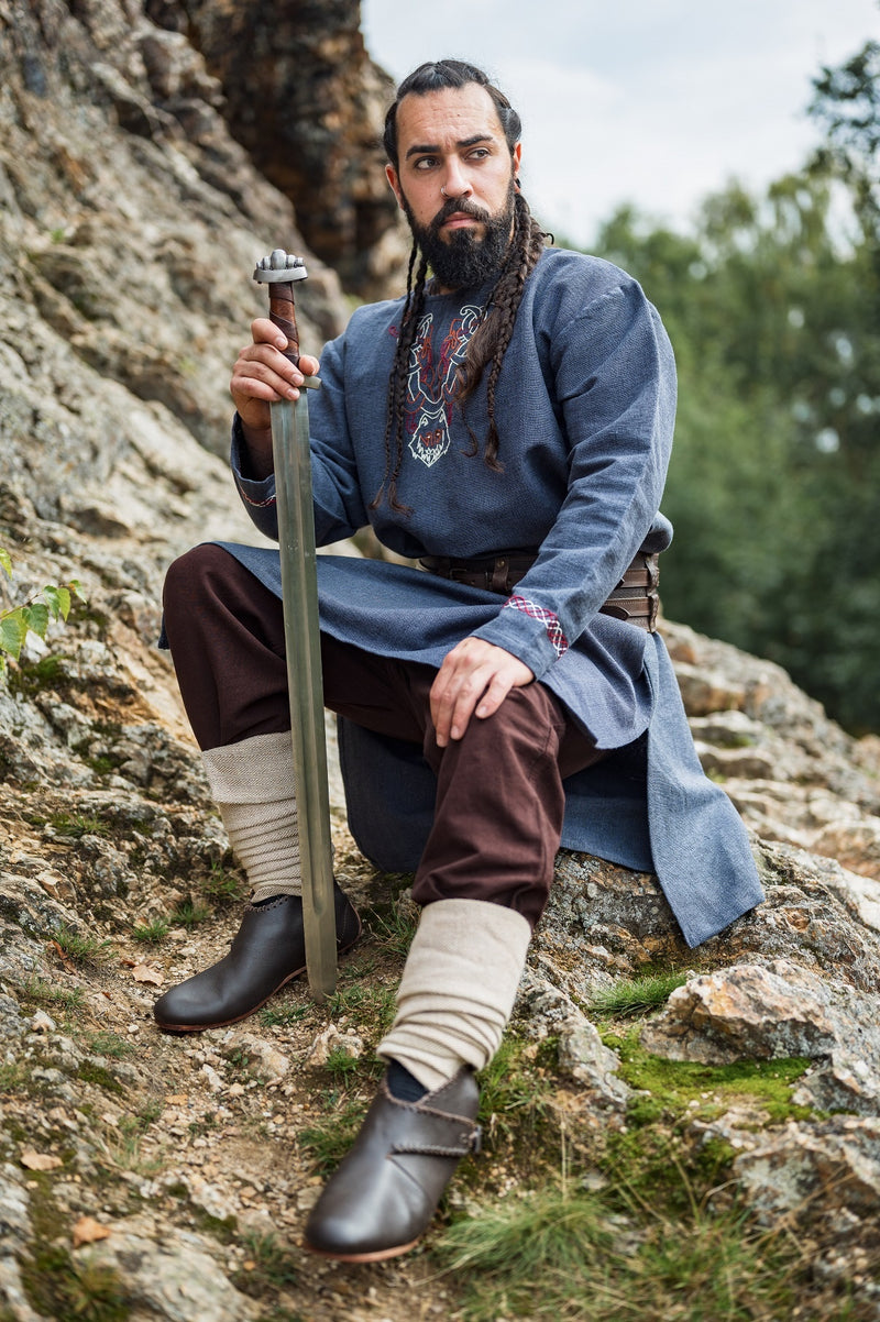 Viking tuniek wolf Fenrir, blauw